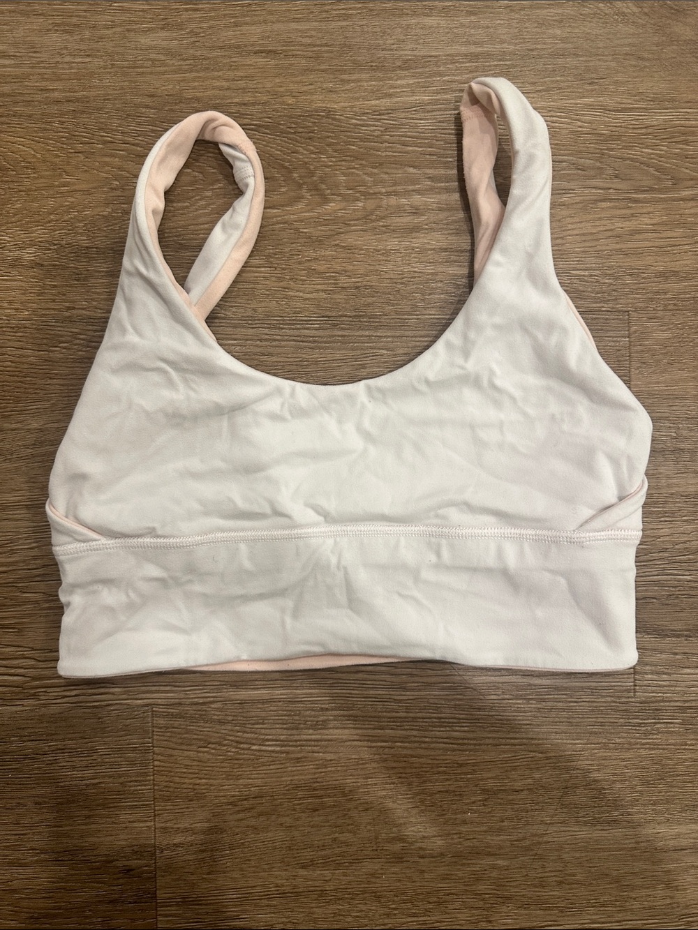 Lululemon Rejuvenate Light Pink/White Reversible Sports Bra - Picture 4 of 5